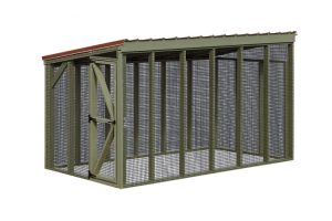 6' X 12' Run with Metal Roof